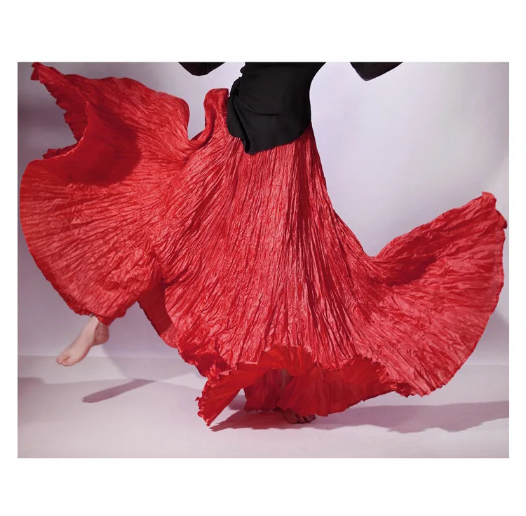 Elegant High-Waist Pleated Maxi Skirt for Women