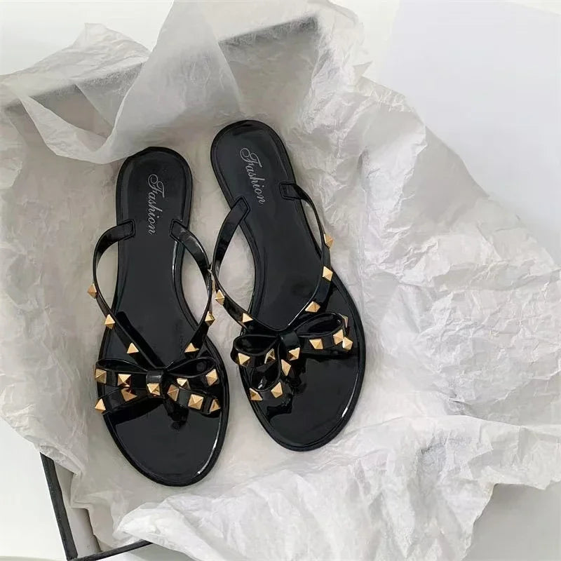 Women's Bow Flip-Flops – Flat Summer Sandals