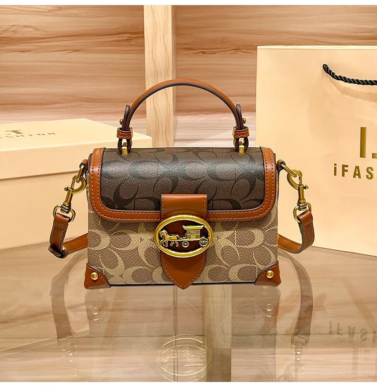 Contrast Color Luxury Box Bag