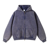 Men’s Vintage Wash Relaxed Zip-Up Hoodie