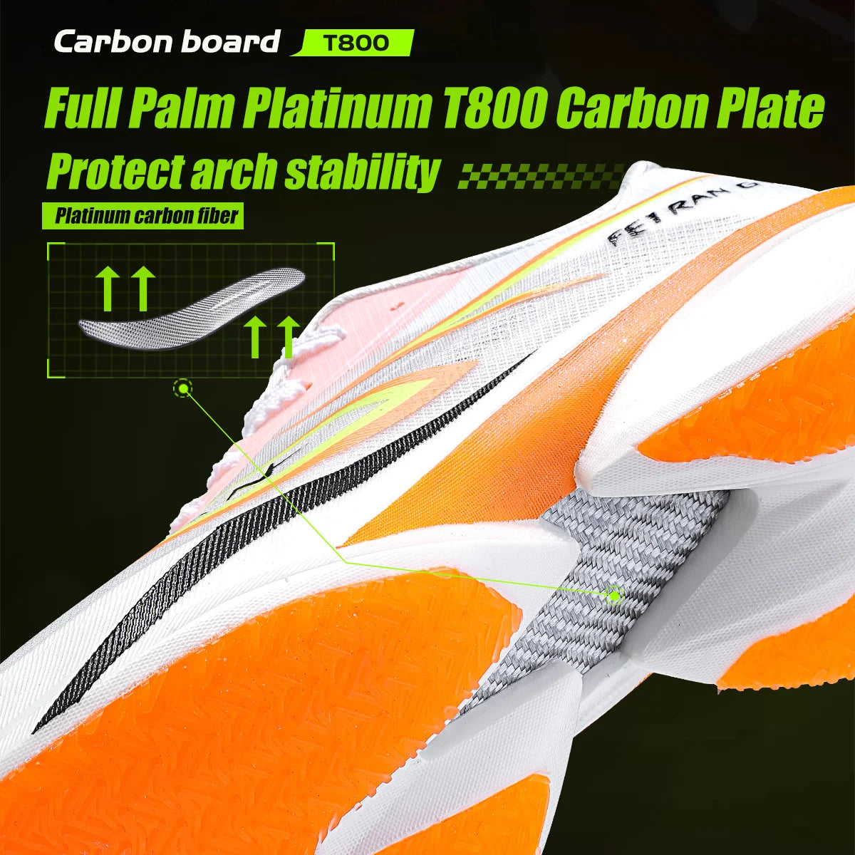 IRUNSVAN T800 Carbon Plate Running Shoes - Lightweight Racing Shoes for Men & Women - Marathon Training, Cushioned & Anti-Slip