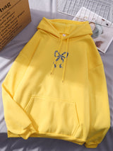 Y2K Bow Leopard Print Fleece Hoodie