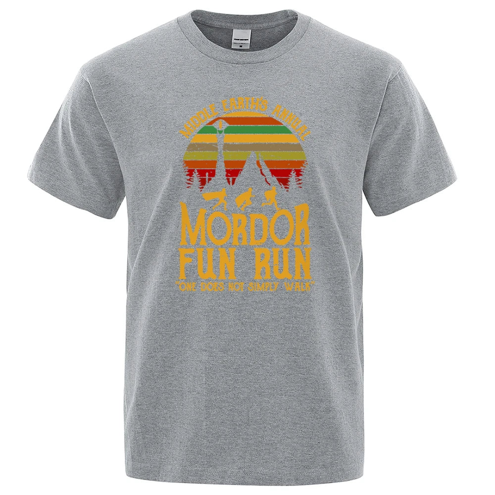 Mordor Fun Run Cotton Graphic T-Shirt