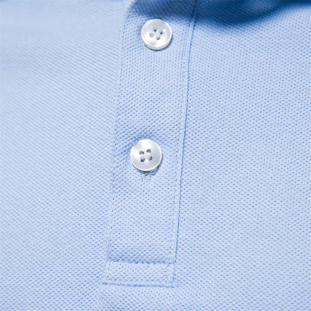 AIOPEON Men's 100% Cotton Polo Shirt – Refined Casual Style