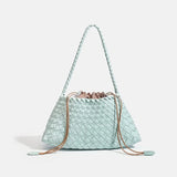 High End Fashion Handbag Messenger Bag with Large Inner Pocket, Popular Pure Hand Woven Bag for Women Tote Shoulder Underarm Bag