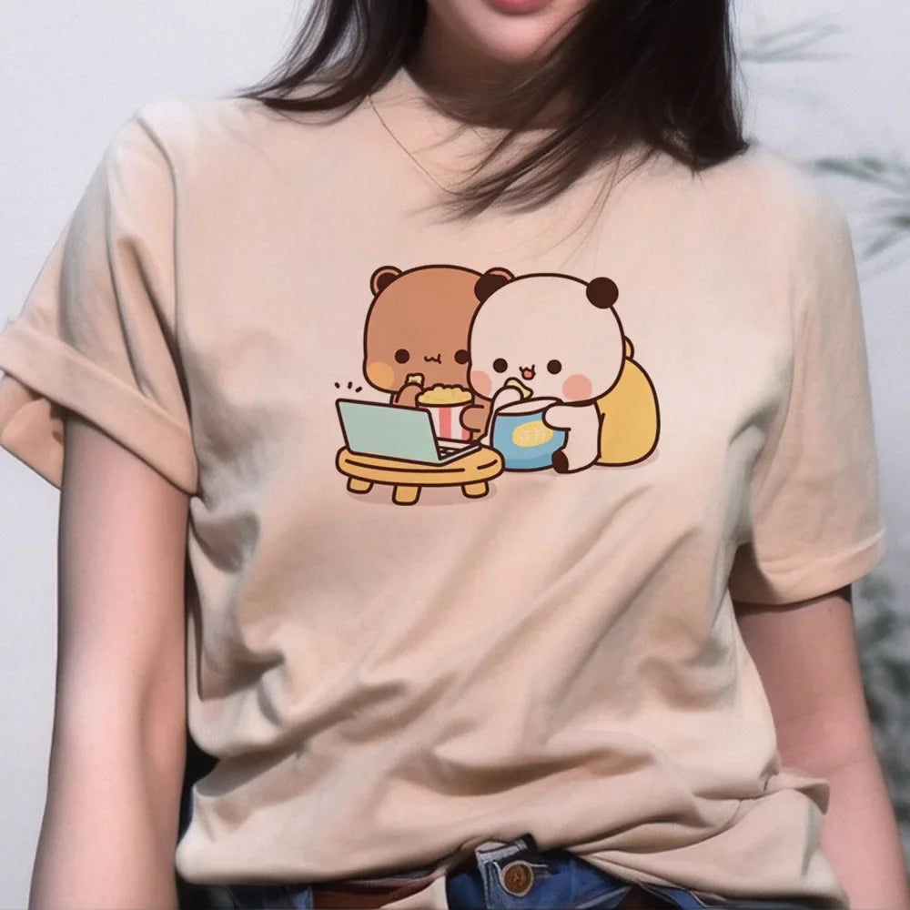 Bubu and Dudu Women’s Fashion Cartoon Tee - Casual Streetwear Designer Crop Top