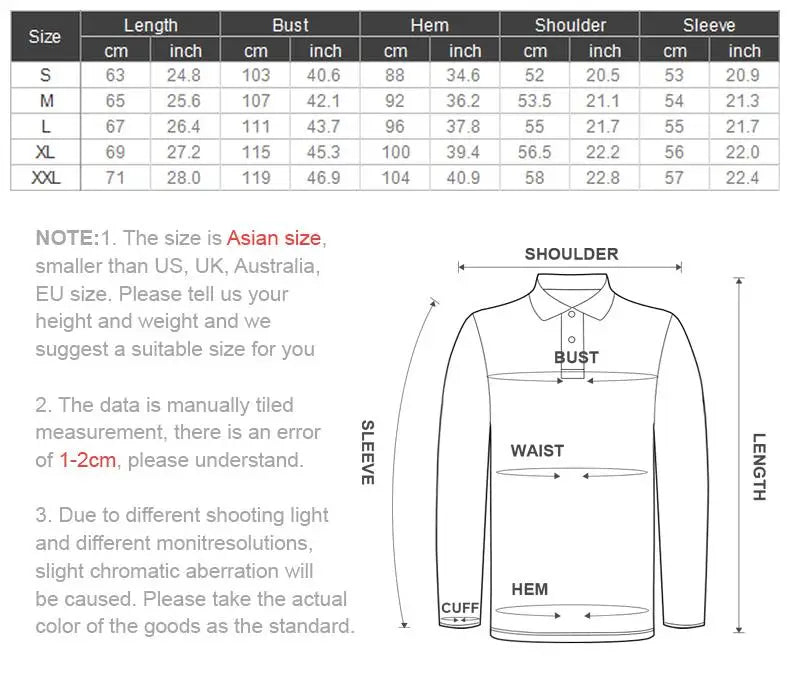 Maden Men's Vintage Long Sleeve Knit Polo