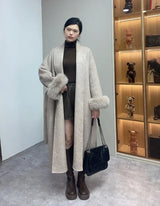 Double-Sided Wool & Fox Fur Jacket