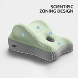 Ergonomic Memory Foam Waist Cushion Green Contoured Tummy Pillow Multi-Functional Support Pillow for Prone Sleep & Reading