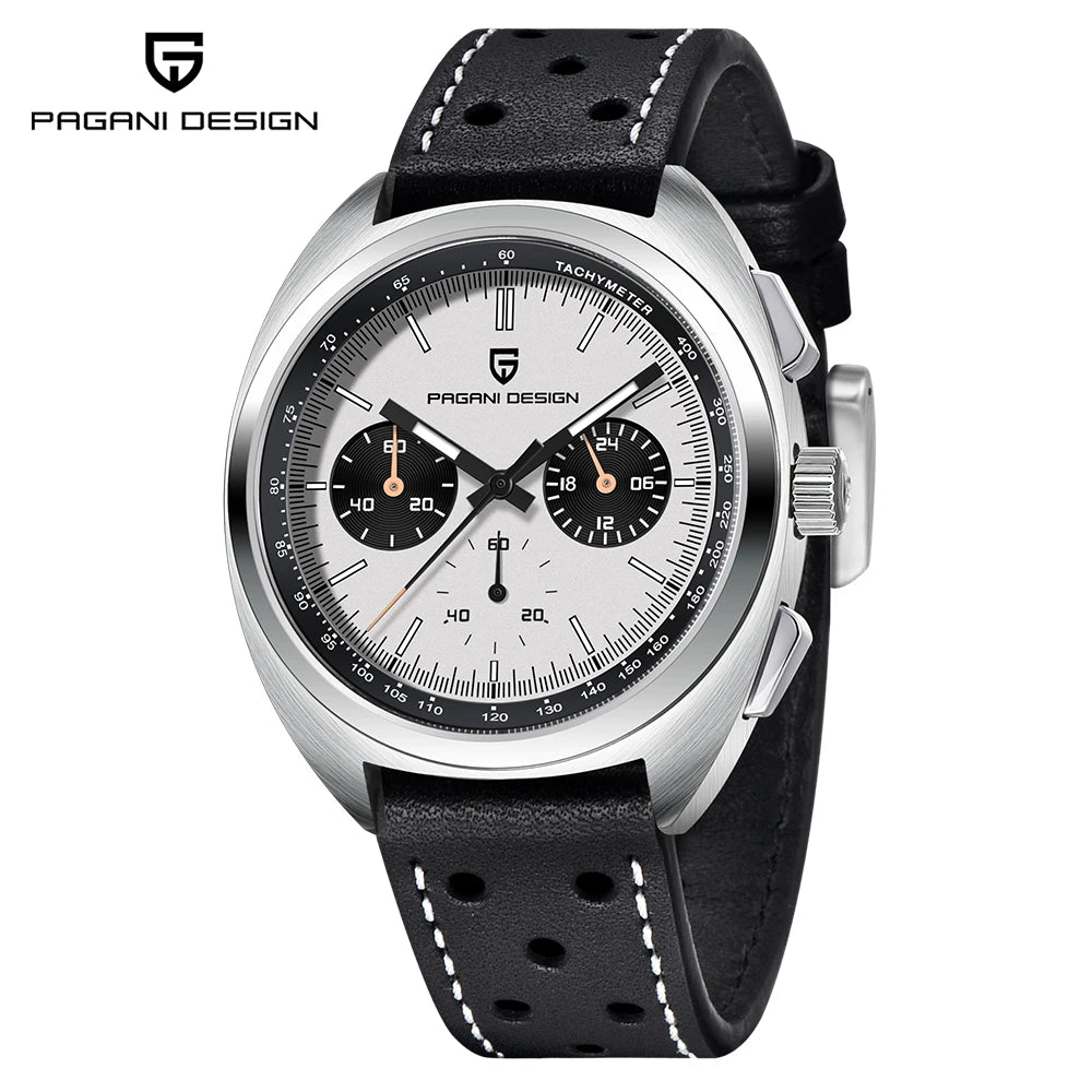 2026 New PAGANI DESIGN Turtle Back Luxury Quartz Watch for Men Fashion Sports Chronograph Men's Watch Luminous Leather strap