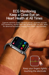 2026Hot AI-GPT Diagosis ECG Health SmartWatch Blood Pressure Lipid Uric Acid 650nm Dual-Probelaser Heart Analysis Smart bracelet