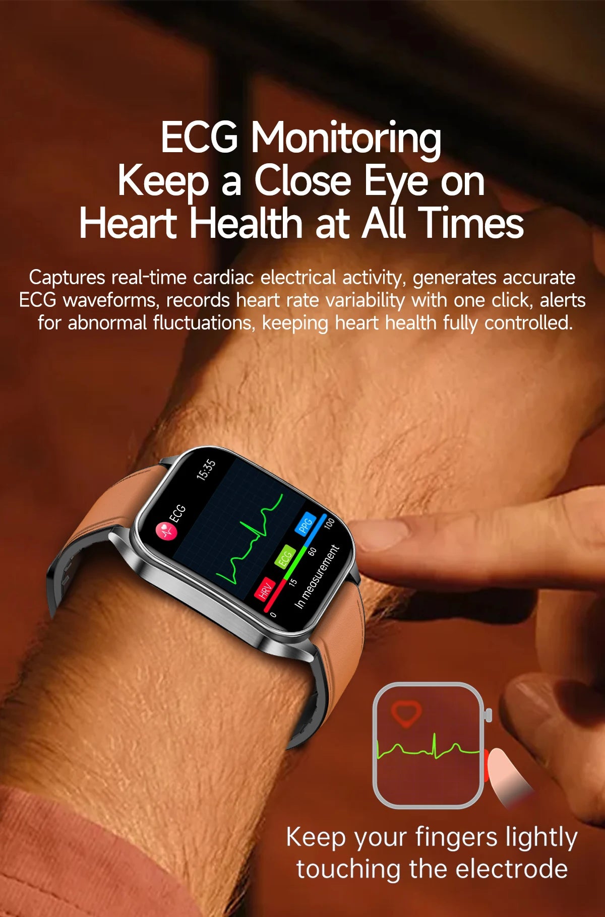 2026Hot AI-GPT Diagosis ECG Health SmartWatch Blood Pressure Lipid Uric Acid 650nm Dual-Probelaser Heart Analysis Smart bracelet