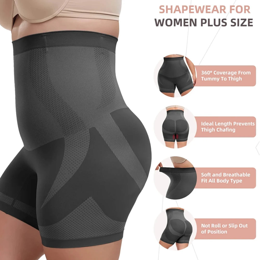 High-Waist Tummy Control Shaping Shorts