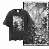 G24 Exclusive Big Size Cool Cotton Men's COOLMIND Printed Graphic T-shirt | Acid Washed Streetwear O-neck Men's Tee Tshirt