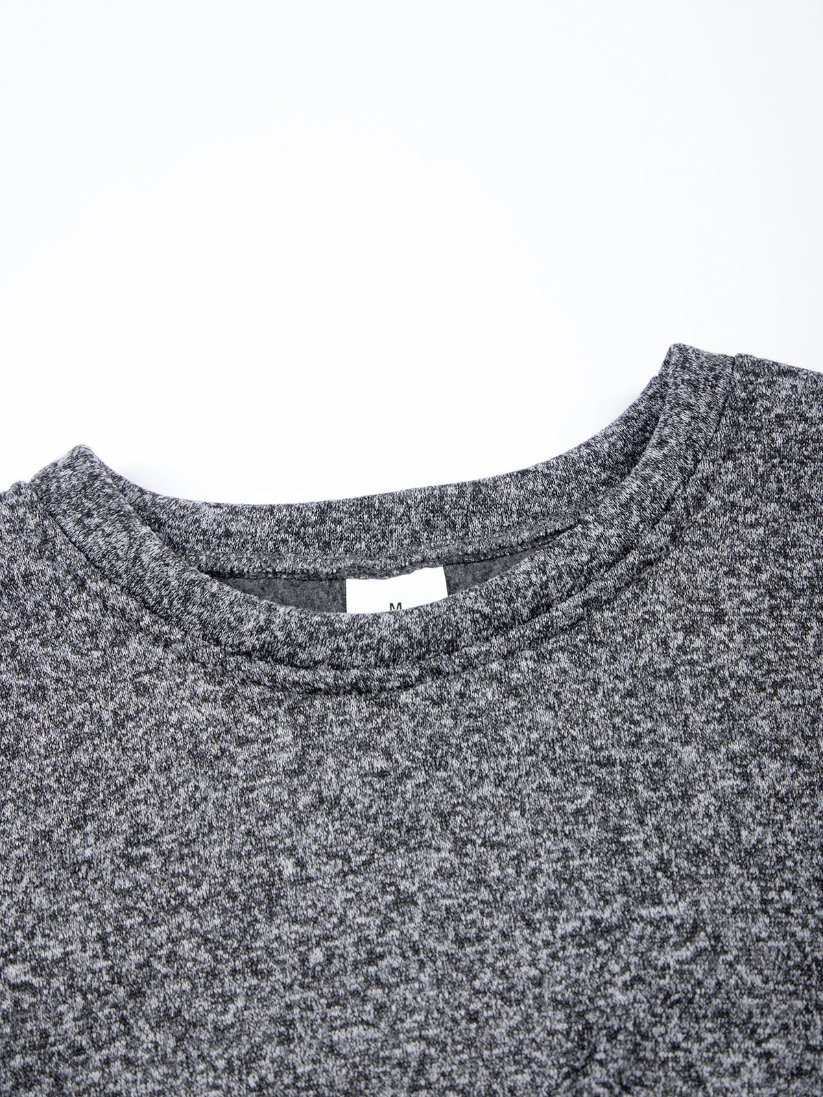 New Mens Round Neck Sweatshirt Solid Color Loose Casual Pullover Men Fashion Warm Long Sleeve Hoodies Men Clothing