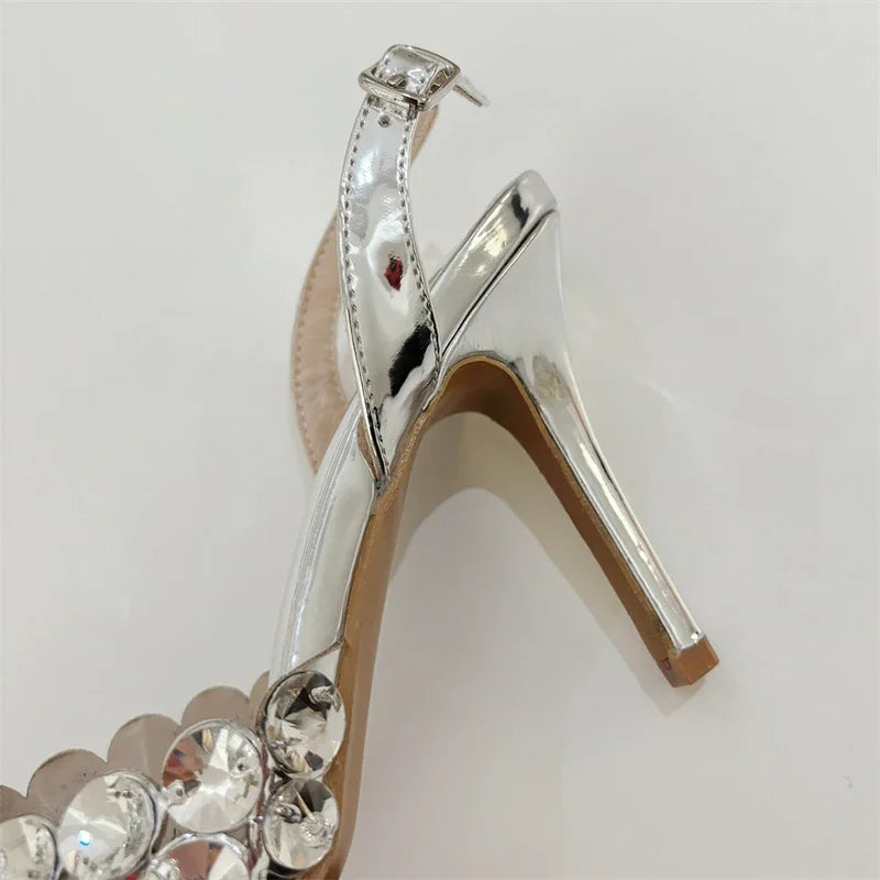 Women's Rhinestone Stiletto Pumps — High Heel Wedding & Party Sandals