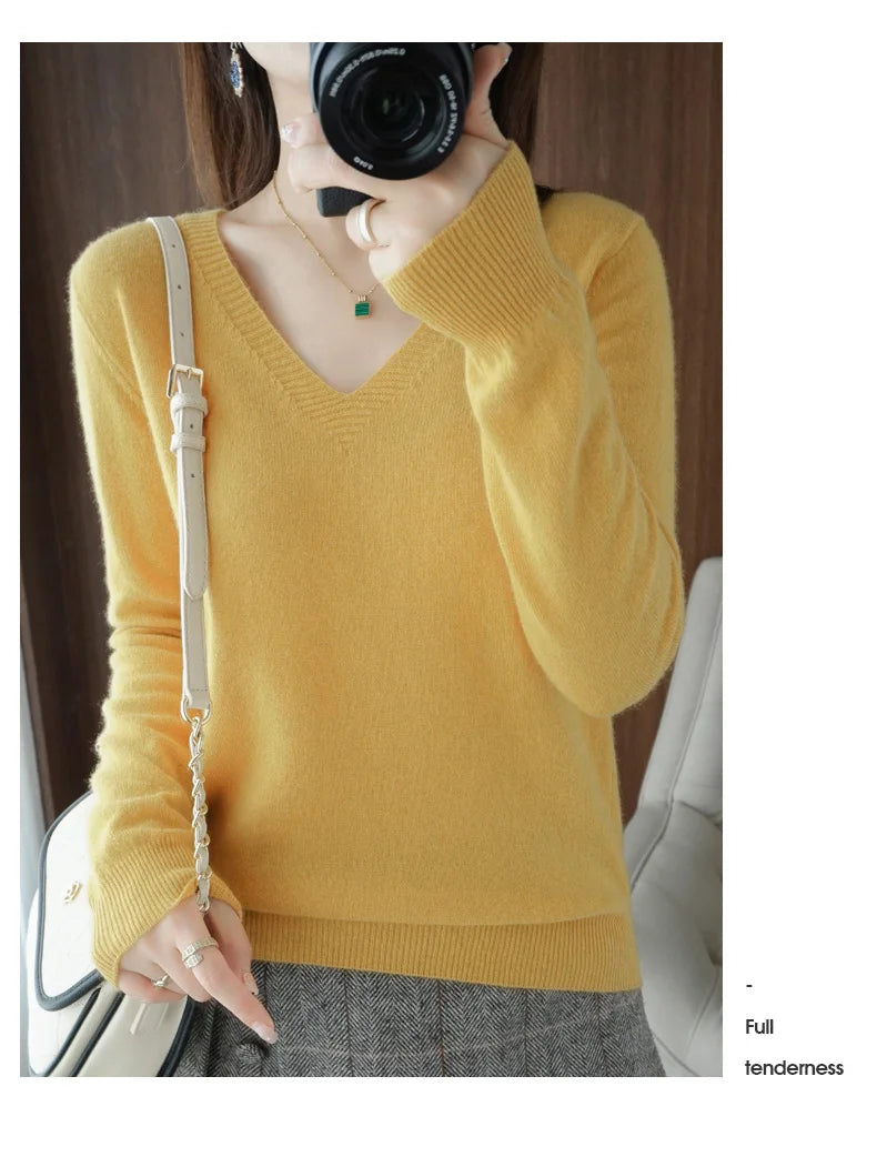 Women’s Lace V-Neck Knit Sweater