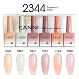 CANNI Nail Gel Polish Set HEMA TPO FREE Jelly Nude Color Rubber Base UV Construction Gel Semi Permanent Soak off UV LED Gel Nail