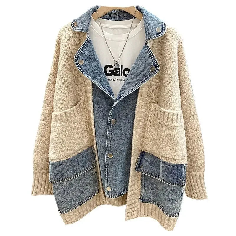 Layered Denim Jacket | Autumn/Winter Mixed-Media Streetwear