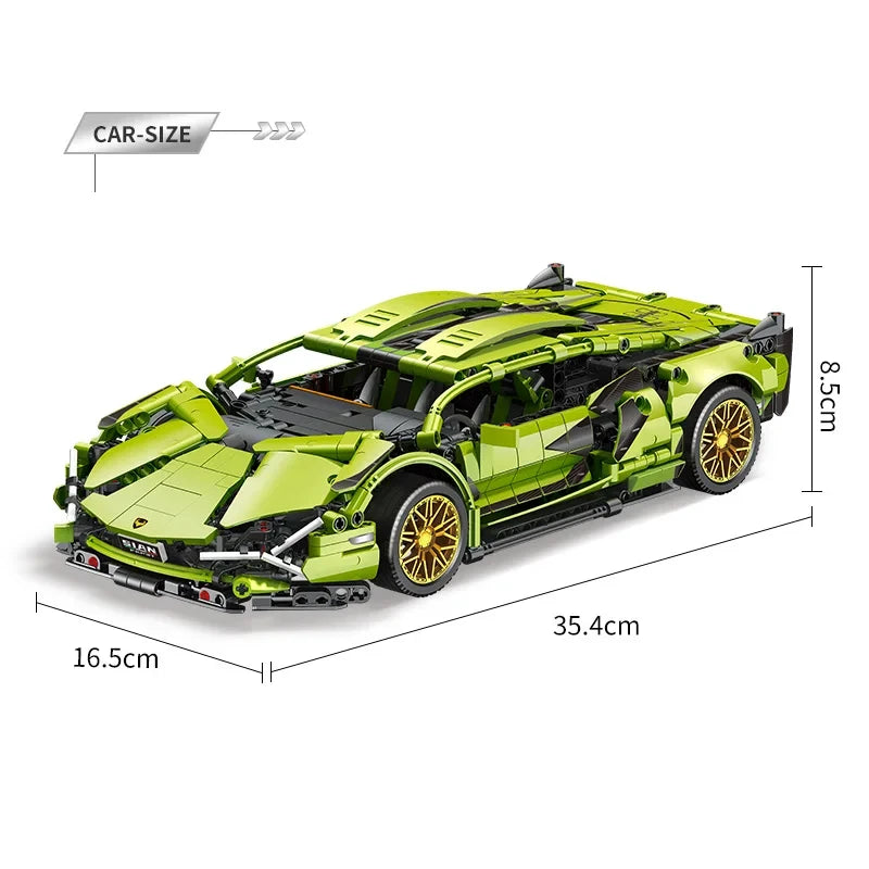 Technical Super Speed Sports Car Building Block Model Remote Control Vehicle Assemble Brick Desk Decor Toys for Kid Adult Gift