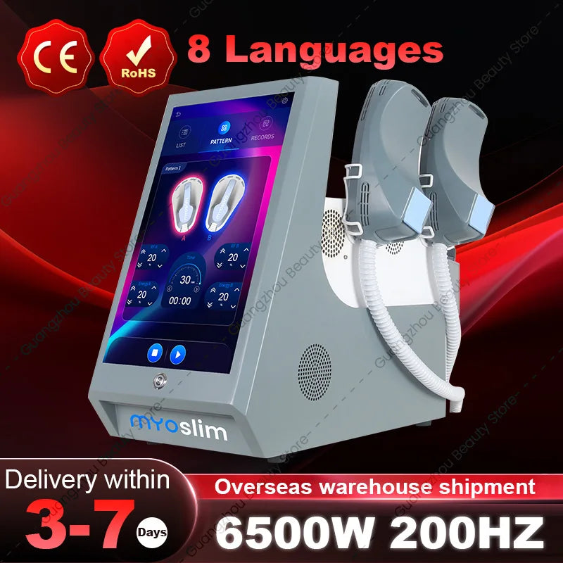 Myoslim 15 Tes 6500W EMS Body Muscle Stimulator RF EMS Portable Body Sculpting Machine Slimming Weight Lose Electromagnetic