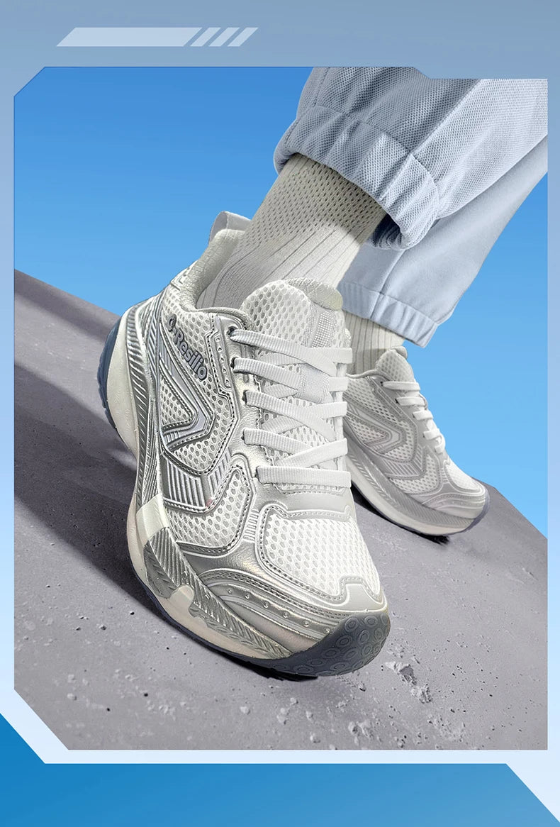 ONEMIX Retro Sport Shoes Round Toe Lace-Up Outdoor Function Low-Top Running Shoes Unisex Comfortable Cushion Jogging Sneakers