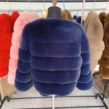Elegant Winter Faux Fox Fur Crop Jacket
