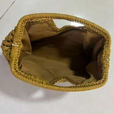 Fashion Straw Clip Shell Clutch Bag for Women Designer Paper Woven Handbags Casual vintage Handmade Summer Beach Bag 2026
