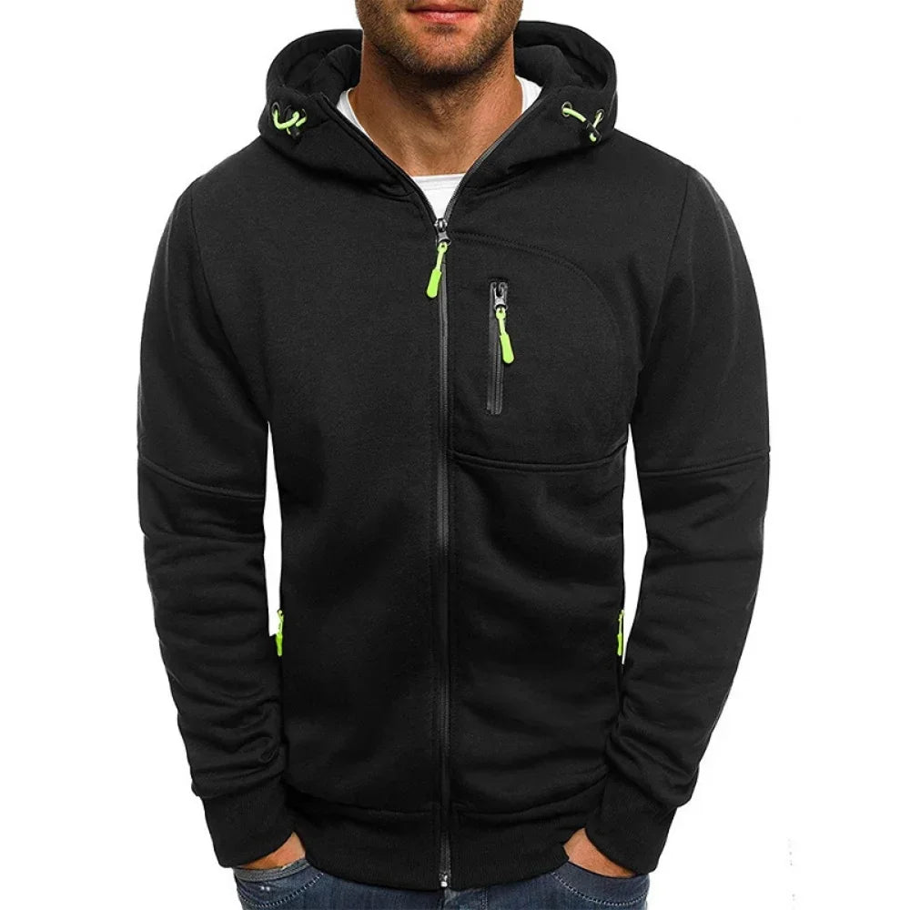 Men’s Slim-Fit Zippered Hoodie