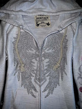 Women's Y2K Rhinestone Zip-Up Hoodie