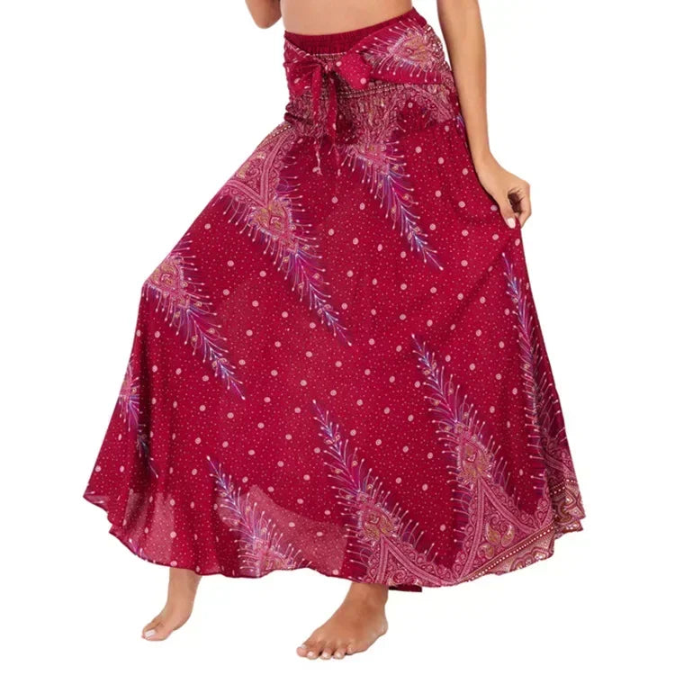 Boho Maxi Skirt – Flowy Ankle-Length Summer Skirt for Women