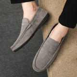 2026 Casual Men's Shoes Versatile Comfortable Work Shoes Driving Loafers Black, Grey, Khaki Three-Colour