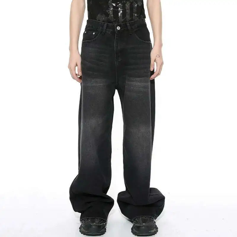 Men’s Vintage Gradient Wide-Leg Jeans