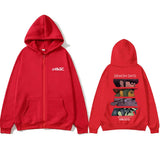 Rock Band Gorillaz Demon Days Eyes Graphic Zipper Hoodie Men Hip Hop Fashion Oversized Zip Up Jacket Unisex Zip Up Sweatshirt