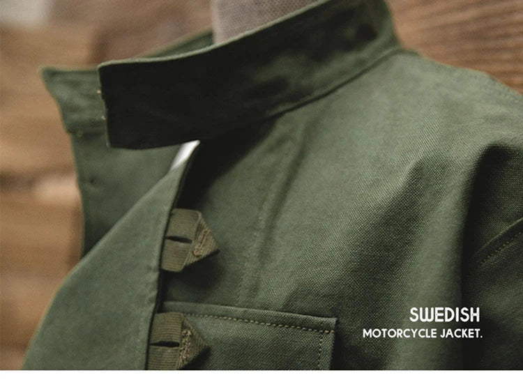 Swedish Dispatch Rider Jacket – Men's Vintage Canvas Coat