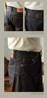 Red Tornado 55501 Relaxed Straight Fit Men's Raw Selvedge Jeans