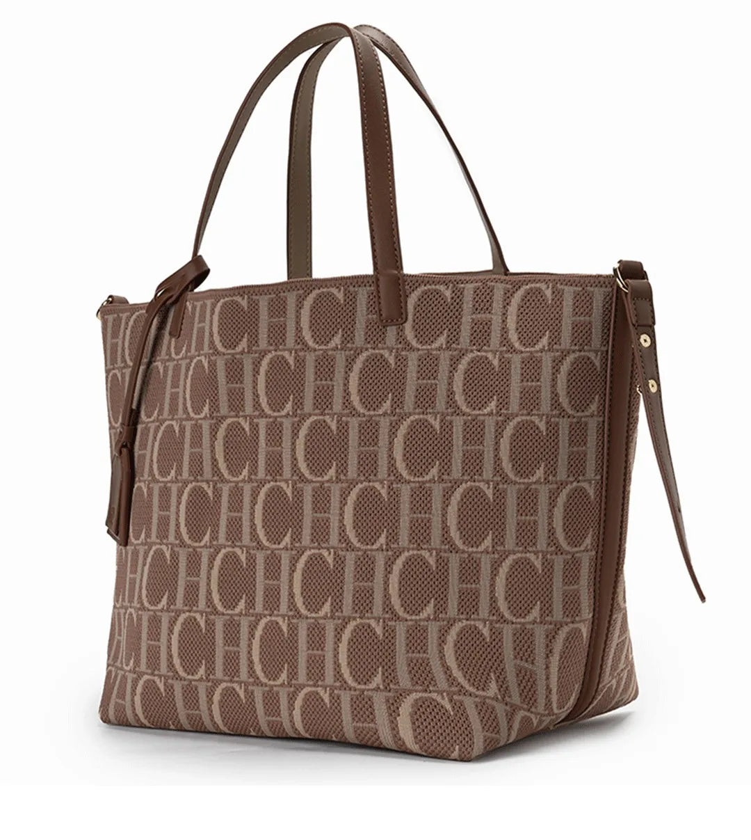 CH Ladies Brand Fashion Alphabet Print Large Capacity Handbag 2026 New Style Elegant Casual Travel High Quality Hand