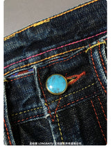 Men's Vintage Cotton Selvedge Denim Jeans – Loose Straight Fit