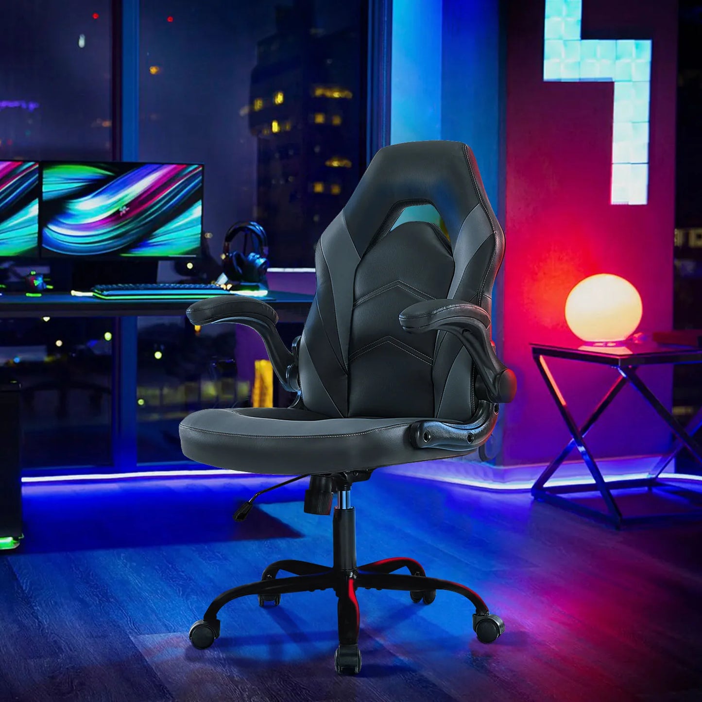 JHK Ergonomic Gaming & Office Chair with Flip Armrests