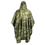 Tactical Camo Raincoat – Packable Waterproof Poncho