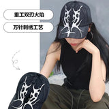 Flame Blade Embroidered Baseball Cap | Unisex