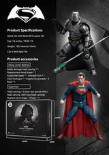 In Stock Fondjoy Batman VS Superman 1:9 Scale Action Figure Set DC Comics Movie Authentic Interchangeable Heads Boys Gifts Model