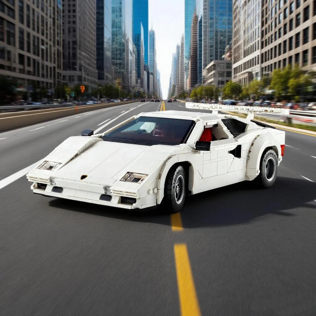 New 1506 pieces Countach 5000 home decor items, ultimate racing car collection, perfect for Christmas gifts or birthdays.