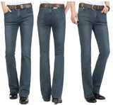 Men's Mid-Rise Flare Jeans | Slim Fit Denim Trousers