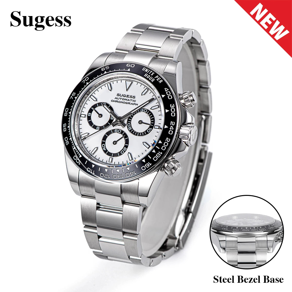 Sugess S418-2 Panda Chronograph Automatic Watch | 39mm