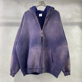Men’s Oversized Tie-Dye Fleece Zip-Up Hoodie