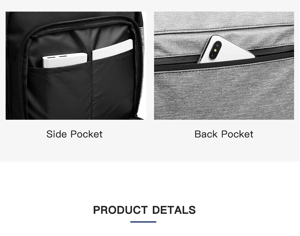 OZUKO Garment bag Multifunction Men Suit Storage Large Capacity Luggage Handbag Male Waterproof Travel Duffel Bag Shoes Pocket