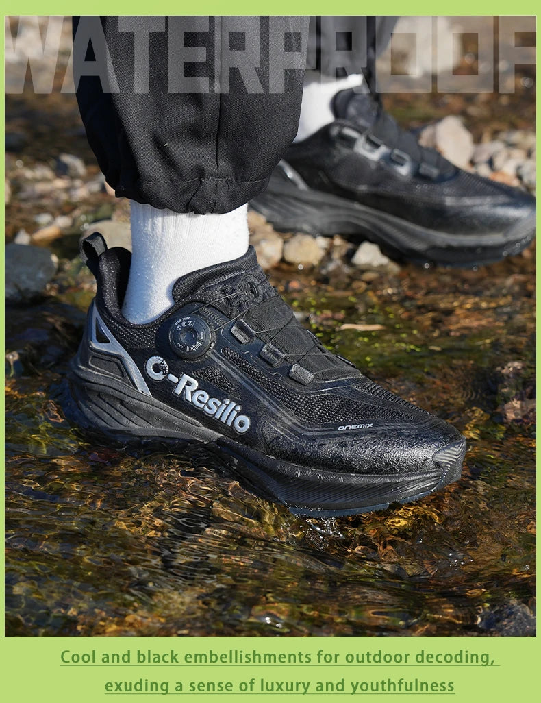 ONEMIX Unisex Summer Waterproof Hiking Shoes Non Slip Outdoor Running Walking Cross Training Men Women Athletic Sneakers