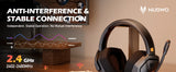 NUBWO G06 Dual Wireless Gaming Headphones 2.4GHz Bluetooth 5.3 Headsets Gamer with Microphone for PS5, PS4, PC, Mobile, Switch