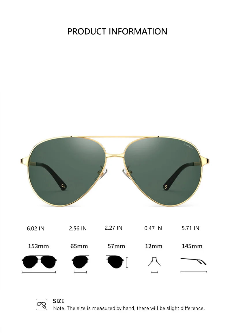 PARZIN Classic Aviation Polarized Sunglasses for Men